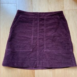 Uniqlo Burgundy Corduroy Skirt